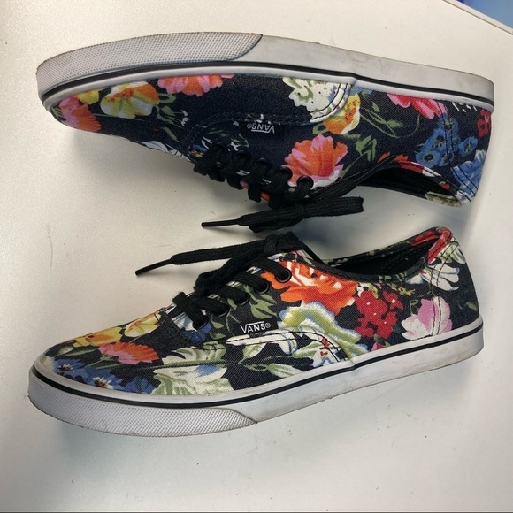 VANS OFF THE WALL Sz 7 Floral Sneakers Like New Condition Sz 7 W Sz 5.5 M - Picture 5 of 8